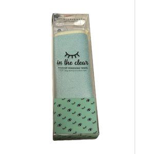 Lemon Lavender In the Clear Makeup Removing Towel Washable Hanging Loop Blue
